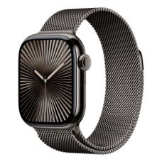 Умные часы Apple Watch Series 10 46 мм, M/L (160–210 мм), Titanium Case GPS+Cellular, Milanese Loop, Slate (серый/темный)